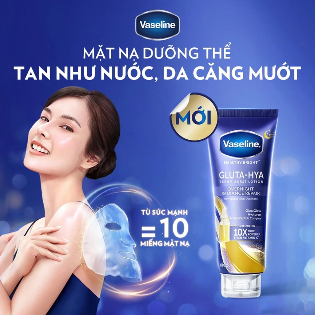 Sữa Dưỡng Thể Vaseline Healthy Bright Đủ Loại, Dưỡng Trắng, Dưỡng Ẩm Ngày Và Đêm Cho Mọi Loại Da 